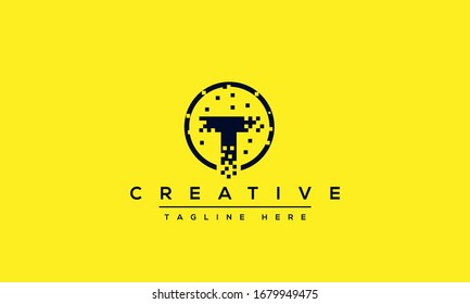Diseño y plantilla modernos y creativos de logotipos T. Icono de T TT: monograma y letras en vector.