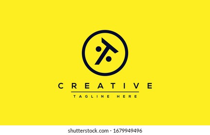 Modernes, kreatives T-Logo-Design und Vorlage. T TT Symbol Initialen basierend auf Monogram und Letters in Vektorillustration.