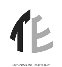 Modern Creative TE Logo Design. Letter TE Icon for any Business and Company