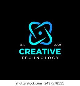 Modern Creative Technology Logo With White Background. 
