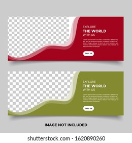 Modern creative travel banner templates. Vector illustration EPS 10
