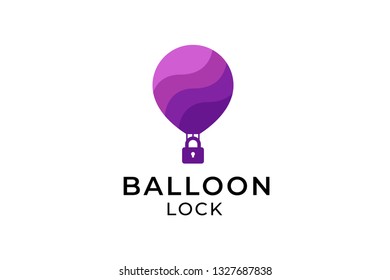 Modern Creative trendy unique Balloon air and lock logo template