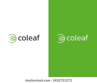 Modern Creative Unique C with Leaf icon design temple vector