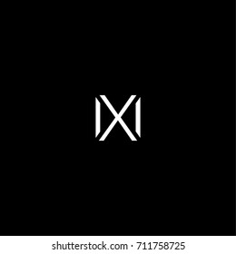 Modern creative unique elegant minimal artistic black and white color WX XW MX XM M X W initial based letter icon logo.