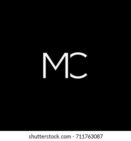 Modern creative unique elegant minimal artistic black and white color MC CM M C initial based letter icon logo.