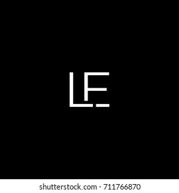 Modern creative unique elegant minimal artistic black and white color LE EL L E initial based letter icon logo.