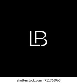 Modern creative unique elegant minimal artistic black and white color LB BL L B initial based letter icon logo.