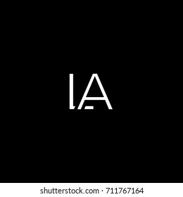 Modern creative unique elegant minimal artistic black and white color LA AL L A initial based letter icon logo.