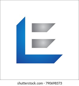 Modern creative unique elegant minimal artistic initials LE