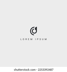 Modern creative unique letter CD DC logo initial based Monogram icon vector.
