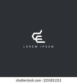 Modern creative unique letter DE ED logo initial based Monogram icon vector.