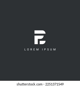 Modern creative unique letter FE EF logo initial based Monogram icon vector.