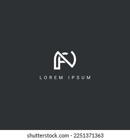 Modern creative unique letter FN NF logo initial based Monogram icon vector.