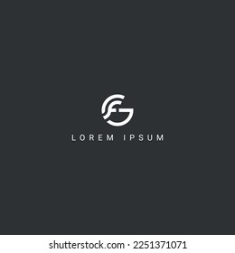 Modern creative unique letter GF FG logo initial based Monogram icon vector.
