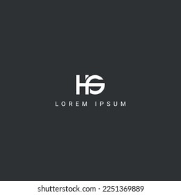 Modern creative unique letter HS SH logo initial based Monogram icon vector.
