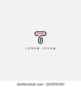Moderna letra creativa única logotipo T icono de vector basado en el inicio.