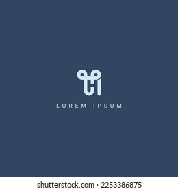 Moderner, einzigartiger Buchstabe TH HT Logo, anfänglich auf Monogram Icon Vektorgrafik basiert.