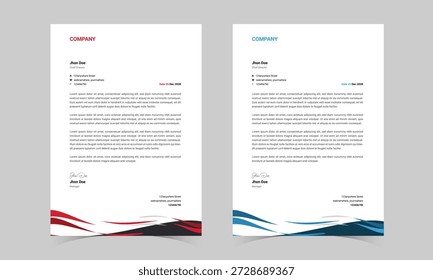 Modern creative unique Letterhead template for company or business