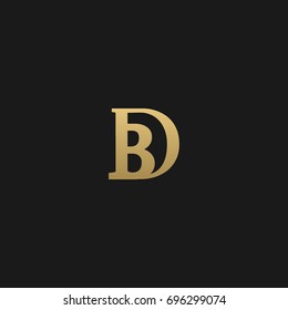 Unique Minimal Style Golden Black Color Stock Vector (Royalty Free ...