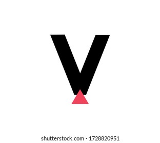 Modernes, kreatives V Logo Design und Vorlage.