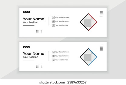 Modern Creative Vector Email Signature Design Template