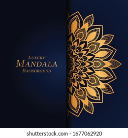 modern creative vector floral indian mandala art mandaly pattern luxury golden background