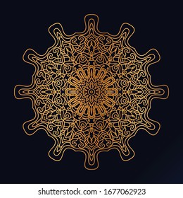 modern creative vector floral indian mandala art mandaly pattern luxury golden background