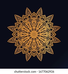 modern creative vector floral indian mandala art mandaly pattern luxury golden background