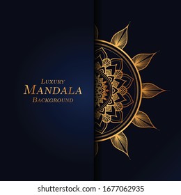 modern creative vector floral indian mandala art mandaly pattern luxury golden background