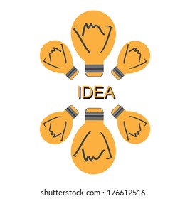 Modern creative vector light bulb.