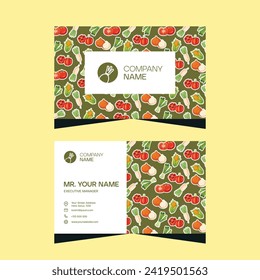 Modern creative vegetable business card template design