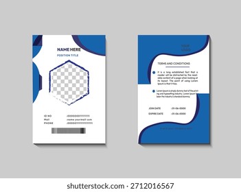 Plantilla de tarjeta de visita limpia de Vertical creativa moderna