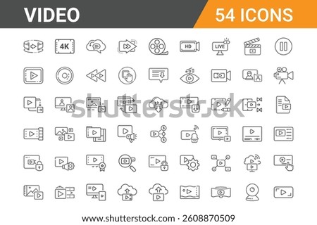 modern creative video icon pack