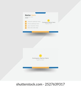 Cartão Criativo E Visitante Moderno. Um modelo de cartão de visita altamente versátil que é projetado para negócios corporativos e uso pessoal. Modelo de cartão de visita criativo de dois lados