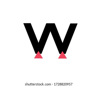 Diseño moderno y creativo del logotipo W y plantilla.