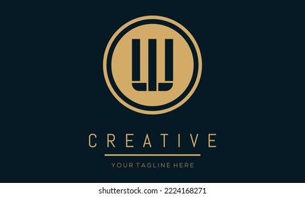 Diseño y plantilla de logotipo W creativo y moderno. Icono W, iniciales basadas en Monograma y Letras en vector.