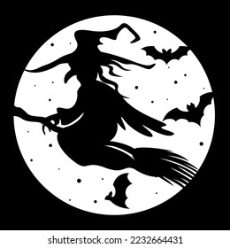 
Modern creative witch logo. Halloween