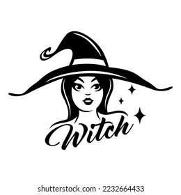 
Modern creative witch logo. Halloween