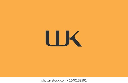 Modern and creative WK letter design template