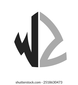 Design moderno e criativo logotipo WZ. Carta WZ Ícone para qualquer negócio e empresa