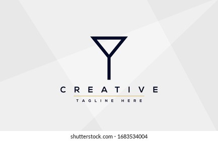Diseño y plantilla creativos y modernos logotipos Y. Icono Y Y YY basado en Monograma y letras en vector.