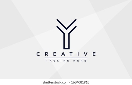 Modern creative Y Logo Design and template. Y YY icon initials based Monogram and Letters in vector.