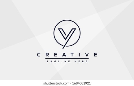 Diseño y plantilla creativos y modernos logotipos Y. Icono Y Y YY basado en Monograma y letras en vector.