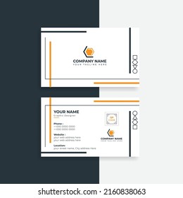 Modern Creative yellow Business card style layout clean visiting card, abstract elegant clean colorful minimal professional corporate company business cards template design