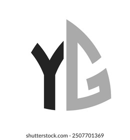 Diseño creativo moderno del logotipo de YG. Icono de la letra YG para cualquier negocio y empresa