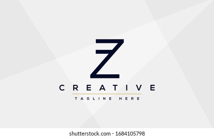 Diseño moderno y creativo del logotipo Z y plantilla. Icono Z ZZ iniciales basados en Monograma y Letras en vector.