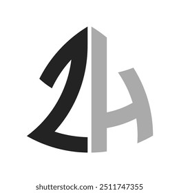 Diseño creativo moderno del logotipo de ZH. Icono de la letra ZH para cualquier negocio y compañía