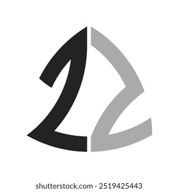 Diseño creativo moderno del logotipo de ZZ. Icono de la letra Z para cualquier negocio y empresa