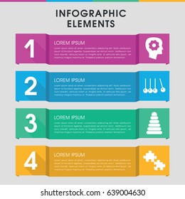 Modern creativity infographic template. infographic design with creativity icons includes pyramid. can be used for presentation, diagram, annual report, web design.