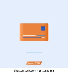 modern credit card icon vector flat style